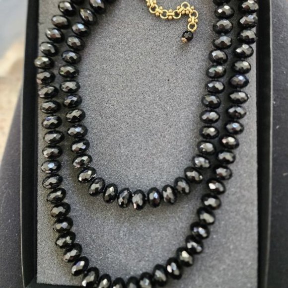 HEIDI DAUS DOUBLE STRAND BLACK BEAD NECKLACE - Picture 1 of 3
